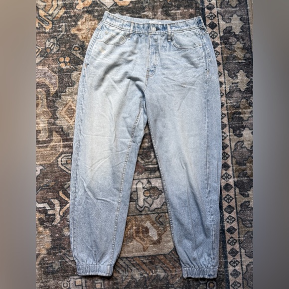 Rag & Bone Miramar Light Wash Jogger Jeans Cotton Terry - Picture 2 of 5